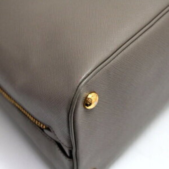 Prada handbag triangle logo Saffiano leather gray - Picture 5 of 6